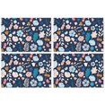 thumbnail image 1 of Pioneer Flower Floral Print Pattern Summer Placemats Table Placemats Set Of 4-Linen Kitchen Washable Placemats Table Mats 12x18 Inch Non-Slip Heat Resistant, 1 of 5
