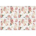thumbnail image 1 of Pioneer Flower Floral Print Pattern Summer Placemats Table Placemats Set Of 4-Linen Kitchen Washable Placemats Table Mats 12x18 Inch Non-Slip Heat Resistant, 1 of 5