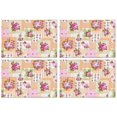 thumbnail image 1 of Pioneer Flower Floral Print Pattern Summer Placemats Table Placemats Set Of 4-Linen Kitchen Washable Placemats Table Mats 12x18 Inch Non-Slip Heat Resistant, 1 of 6