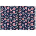 thumbnail image 1 of Pioneer Flower Floral Print Pattern Summer Placemats Table Placemats Set Of 4-Linen Kitchen Washable Placemats Table Mats 12x18 Inch Non-Slip Heat Resistant, 1 of 5