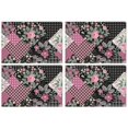 thumbnail image 1 of Pioneer Flower Floral Print Pattern Summer Placemats Table Placemats Set Of 4-Linen Kitchen Washable Placemats Table Mats 12x18 Inch Non-Slip Heat Resistant, 1 of 6