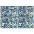 thumbnail image 1 of Pioneer Flower Floral Print Pattern Summer Placemats Table Placemats Set Of 4-Linen Kitchen Washable Placemats Table Mats 12x18 Inch Non-Slip Heat Resistant, 1 of 6