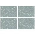 thumbnail image 1 of Pioneer Flower Floral Print Pattern Summer Placemats Table Placemats Set Of 4-Linen Kitchen Washable Placemats Table Mats 12x18 Inch Non-Slip Heat Resistant, 1 of 5