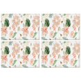 thumbnail image 1 of Pioneer Flower Floral Print Pattern Summer Placemats Table Placemats Set Of 4-Linen Kitchen Washable Placemats Table Mats 12x18 Inch Non-Slip Heat Resistant, 1 of 6