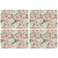 thumbnail image 1 of Pioneer Flower Floral Print Pattern Summer Placemats Table Placemats Set Of 4-Linen Kitchen Washable Placemats Table Mats 12x18 Inch Non-Slip Heat Resistant, 1 of 6