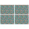 thumbnail image 1 of Pioneer Flower Floral Print Pattern Summer Placemats Table Placemats Set Of 4-Linen Kitchen Washable Placemats Table Mats 12x18 Inch Non-Slip Heat Resistant, 1 of 6
