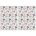 thumbnail image 1 of Pioneer Flower Floral Print Pattern Summer Placemats Table Placemats Set Of 4-Linen Kitchen Washable Placemats Table Mats 12x18 Inch Non-Slip Heat Resistant, 1 of 5