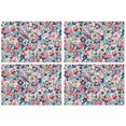 thumbnail image 1 of Pioneer Flower Floral Print Pattern Summer Placemats Table Placemats Set Of 4-Linen Kitchen Washable Placemats Table Mats 12x18 Inch Non-Slip Heat Resistant, 1 of 5