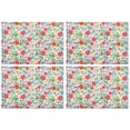 thumbnail image 1 of Pioneer Flower Floral Print Pattern Summer Placemats Table Placemats Set Of 4-Linen Kitchen Washable Placemats Table Mats 12x18 Inch Non-Slip Heat Resistant, 1 of 6