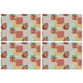 thumbnail image 1 of Pioneer Flower Floral Print Pattern Summer Placemats Table Placemats Set Of 4-Linen Kitchen Washable Placemats Table Mats 12x18 Inch Non-Slip Heat Resistant, 1 of 5