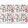 thumbnail image 1 of Pioneer Flower Floral Print Pattern Summer Placemats Table Placemats Set Of 4-Linen Kitchen Washable Placemats Table Mats 12x18 Inch Non-Slip Heat Resistant, 1 of 5