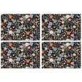 thumbnail image 1 of Pioneer Flower Floral Print Pattern Summer Placemats Table Placemats Set Of 4-Linen Kitchen Washable Placemats Table Mats 12x18 Inch Non-Slip Heat Resistant, 1 of 6