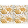 thumbnail image 1 of Pioneer Flower Floral Print Pattern Summer Placemats Table Placemats Set Of 4-Linen Kitchen Washable Placemats Table Mats 12x18 Inch Non-Slip Heat Resistant, 1 of 5