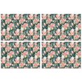 thumbnail image 1 of Pioneer Flower Floral Print Pattern Summer Placemats Table Placemats Set Of 4-Linen Kitchen Washable Placemats Table Mats 12x18 Inch Non-Slip Heat Resistant, 1 of 5