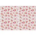 thumbnail image 1 of Pioneer Flower Floral Print Pattern Summer Placemats Table Placemats Set Of 4-Linen Kitchen Washable Placemats Table Mats 12x18 Inch Non-Slip Heat Resistant, 1 of 6
