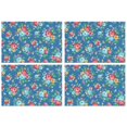 thumbnail image 1 of Pioneer Flower Floral Print Pattern Summer Placemats Table Placemats Set Of 4-Linen Kitchen Washable Placemats Table Mats 12x18 Inch Non-Slip Heat Resistant, 1 of 6