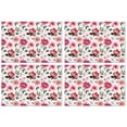 thumbnail image 1 of Pioneer Flower Floral Print Pattern Summer Placemats Table Placemats Set Of 4-Linen Kitchen Washable Placemats Table Mats 12x18 Inch Non-Slip Heat Resistant, 1 of 6