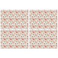 thumbnail image 1 of Pioneer Flower Floral Print Pattern Summer Placemats Table Placemats Set Of 4-Linen Kitchen Washable Placemats Table Mats 12x18 Inch Non-Slip Heat Resistant, 1 of 5