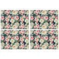 thumbnail image 1 of Pioneer Flower Floral Print Pattern Summer Placemats Table Placemats Set Of 4-Linen Kitchen Washable Placemats Table Mats 12x18 Inch Non-Slip Heat Resistant, 1 of 6