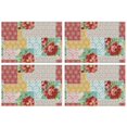 thumbnail image 1 of Pioneer Flower Floral Print Pattern Summer Placemats Table Placemats Set Of 4-Linen Kitchen Washable Placemats Table Mats 12x18 Inch Non-Slip Heat Resistant, 1 of 6