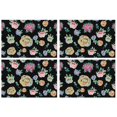 thumbnail image 1 of Pioneer Flower Floral Print Pattern Summer Placemats Table Placemats Set Of 4-Linen Kitchen Washable Placemats Table Mats 12x18 Inch Non-Slip Heat Resistant, 1 of 5