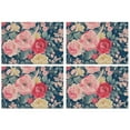 thumbnail image 1 of Pioneer Flower Floral Print Pattern Summer Placemats Table Placemats Set Of 4-Linen Kitchen Washable Placemats Table Mats 12x18 Inch Non-Slip Heat Resistant, 1 of 5