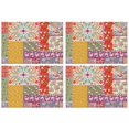 thumbnail image 1 of Pioneer Flower Floral Print Pattern Summer Placemats Table Placemats Set Of 4-Linen Kitchen Washable Placemats Table Mats 12x18 Inch Non-Slip Heat Resistant, 1 of 5