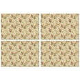 thumbnail image 1 of Pioneer Flower Floral Print Pattern Summer Placemats Table Placemats Set Of 4-Linen Kitchen Washable Placemats Table Mats 12x18 Inch Non-Slip Heat Resistant, 1 of 6