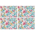 thumbnail image 1 of Pioneer Flower Floral Print Pattern Summer Placemats Table Placemats Set Of 4-Linen Kitchen Washable Placemats Table Mats 12x18 Inch Non-Slip Heat Resistant, 1 of 6