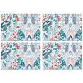 thumbnail image 1 of Pioneer Flower Floral Print Pattern Summer Placemats Table Placemats Set Of 4-Linen Kitchen Washable Placemats Table Mats 12x18 Inch Non-Slip Heat Resistant, 1 of 5