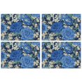 thumbnail image 1 of Pioneer Flower Floral Print Pattern Summer Placemats Table Placemats Set Of 4-Linen Kitchen Washable Placemats Table Mats 12x18 Inch Non-Slip Heat Resistant, 1 of 6