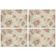thumbnail image 1 of Pioneer Flower Floral Print Pattern Summer Placemats Table Placemats Set Of 4-Linen Kitchen Washable Placemats Table Mats 12x18 Inch Non-Slip Heat Resistant, 1 of 6