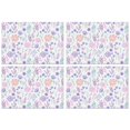 thumbnail image 1 of Pioneer Flower Floral Print Pattern Summer Placemats Table Placemats Set Of 4-Linen Kitchen Washable Placemats Table Mats 12x18 Inch Non-Slip Heat Resistant, 1 of 5