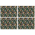 thumbnail image 1 of Pioneer Flower Floral Print Pattern Summer Placemats Table Placemats Set Of 4-Linen Kitchen Washable Placemats Table Mats 12x18 Inch Non-Slip Heat Resistant, 1 of 5