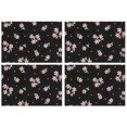 thumbnail image 1 of Pioneer Flower Floral Print Pattern Summer Placemats Table Placemats Set Of 4-Linen Kitchen Washable Placemats Table Mats 12x18 Inch Non-Slip Heat Resistant, 1 of 5