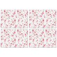 thumbnail image 1 of Pioneer Flower Floral Print Pattern Summer Placemats Table Placemats Set Of 4-Linen Kitchen Washable Placemats Table Mats 12x18 Inch Non-Slip Heat Resistant, 1 of 6