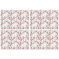 thumbnail image 1 of Pioneer Flower Floral Print Pattern Summer Placemats Table Placemats Set Of 4-Linen Kitchen Washable Placemats Table Mats 12x18 Inch Non-Slip Heat Resistant, 1 of 5