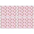 thumbnail image 1 of Pioneer Flower Floral Print Pattern Summer Placemats Table Placemats Set Of 4-Linen Kitchen Washable Placemats Table Mats 12x18 Inch Non-Slip Heat Resistant, 1 of 5
