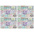 thumbnail image 1 of Pioneer Flower Floral Print Pattern Summer Placemats Table Placemats Set Of 4-Linen Kitchen Washable Placemats Table Mats 12x18 Inch Non-Slip Heat Resistant, 1 of 5