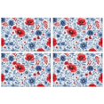 thumbnail image 1 of Pioneer Flower Floral Print Pattern Summer Placemats Table Placemats Set Of 4-Linen Kitchen Washable Placemats Table Mats 12x18 Inch Non-Slip Heat Resistant, 1 of 5