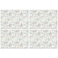 thumbnail image 1 of Pioneer Flower Floral Print Pattern Summer Placemats Table Placemats Set Of 4-Linen Kitchen Washable Placemats Table Mats 12x18 Inch Non-Slip Heat Resistant, 1 of 5