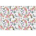 thumbnail image 1 of Pioneer Flower Floral Print Pattern Summer Placemats Table Placemats Set Of 4-Linen Kitchen Washable Placemats Table Mats 12x18 Inch Non-Slip Heat Resistant, 1 of 5