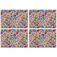 thumbnail image 1 of Pioneer Flower Floral Print Pattern Summer Placemats Table Placemats Set Of 4-Linen Kitchen Washable Placemats Table Mats 12x18 Inch Non-Slip Heat Resistant, 1 of 6