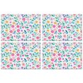 thumbnail image 1 of Pioneer Flower Floral Print Pattern Summer Placemats Table Placemats Set Of 4-Linen Kitchen Washable Placemats Table Mats 12x18 Inch Non-Slip Heat Resistant, 1 of 6