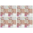 thumbnail image 1 of Pioneer Flower Floral Print Pattern Summer Placemats Table Placemats Set Of 4-Linen Kitchen Washable Placemats Table Mats 12x18 Inch Non-Slip Heat Resistant, 1 of 6