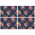 thumbnail image 1 of Pioneer Flower Floral Print Pattern Summer Placemats Table Placemats Set Of 4-Linen Kitchen Washable Placemats Table Mats 12x18 Inch Non-Slip Heat Resistant, 1 of 5