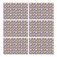 thumbnail image 1 of Pioneer Flower Floral Print Pattern Summer Placemats Table Placemats Set Of 6-Linen Kitchen Washable Placemats Table Mats 12x18 Inch Non-Slip Heat Resistant, 1 of 5