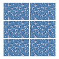thumbnail image 1 of Pioneer Flower Floral Print Pattern Summer Placemats Table Placemats Set Of 6-Linen Kitchen Washable Placemats Table Mats 12x18 Inch Non-Slip Heat Resistant, 1 of 5