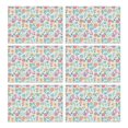 thumbnail image 1 of Pioneer Flower Floral Print Pattern Summer Placemats Table Placemats Set Of 6-Linen Kitchen Washable Placemats Table Mats 12x18 Inch Non-Slip Heat Resistant, 1 of 5
