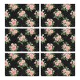 thumbnail image 1 of Pioneer Flower Floral Print Pattern Summer Placemats Table Placemats Set Of 6-Linen Kitchen Washable Placemats Table Mats 12x18 Inch Non-Slip Heat Resistant, 1 of 5